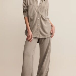 Z supply all day knit denim set. Size s